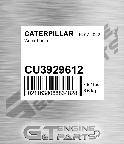 CU3929612 CATERPILLAR Water Pump