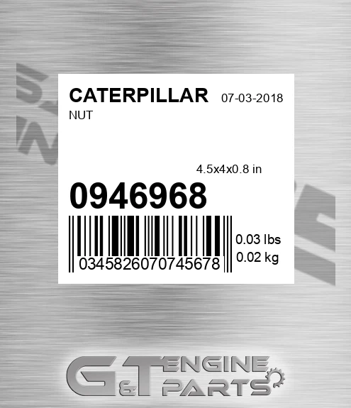 0946968 Nut for CATERPILLAR
