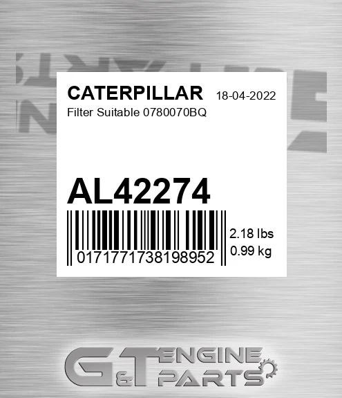 AL42274 Filter Suitable 0780070bq