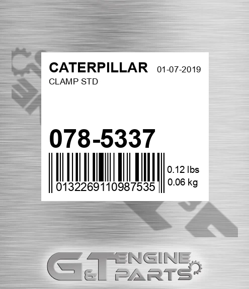 078-5337 Clamp Std for CATERPILLAR