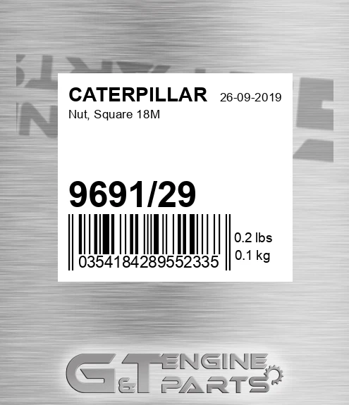 9691/29 Nut, Square 18m