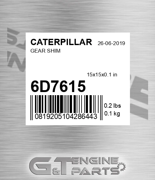 6D-7615 Gear Shim for CATERPILLAR