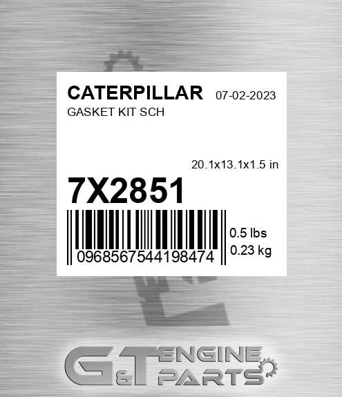 7X-2851 Gasket Kit Sch for CATERPILLAR