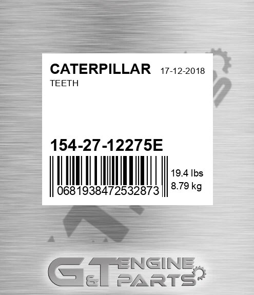 154-27-12275E Teeth for CATERPILLAR