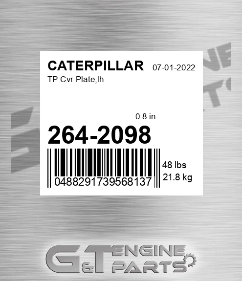 2642098 Tp Cvr Plate,lh for CATERPILLAR