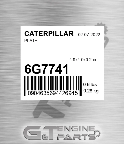 6G7741 Plate