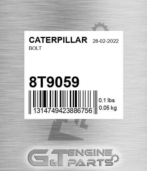 8T-9059 Bolt for CATERPILLAR