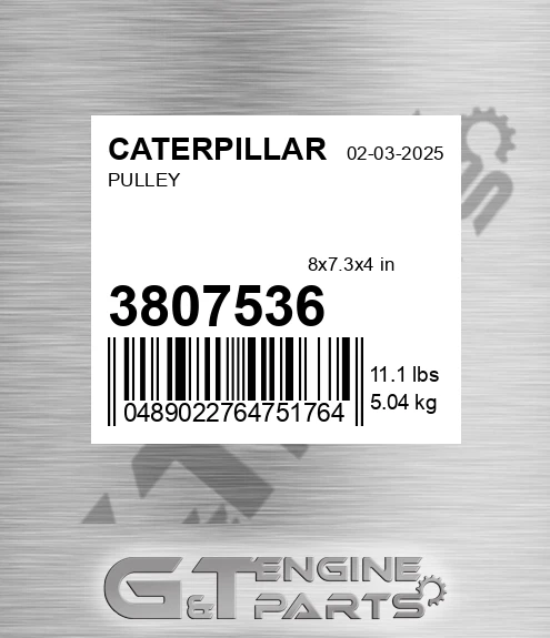 380-7536 Pulley for CATERPILLAR