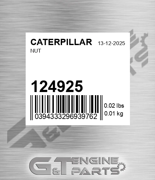 124925 Nut for CATERPILLAR