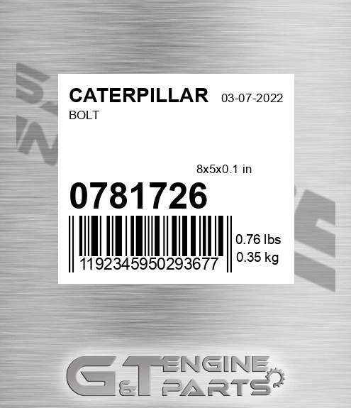 078-1726 Bolt for CATERPILLAR