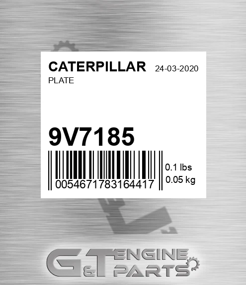 9V7185 Plate