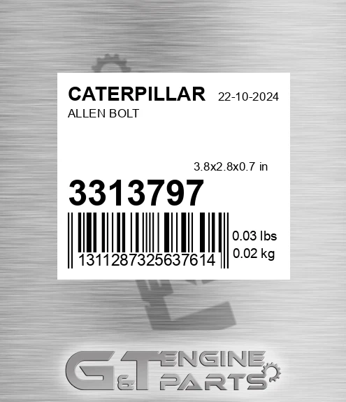 331-3797 Allen Bolt for CATERPILLAR