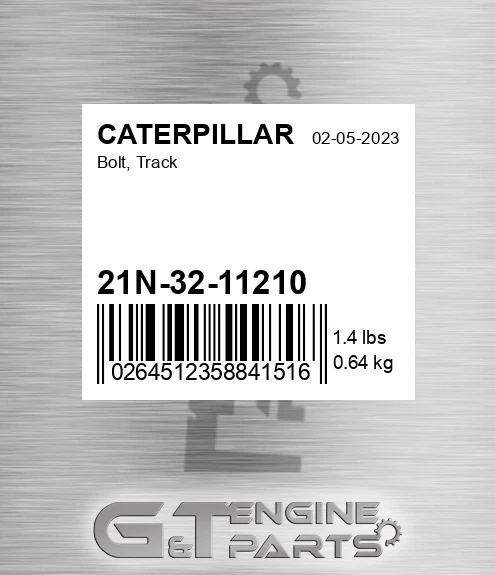 21N-32-11210 Bolt, Track