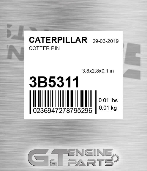 3B-5311 Cotter Pin for CATERPILLAR