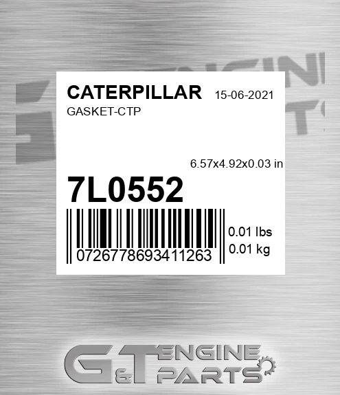 7L0552 Gasket-ctp for CATERPILLAR
