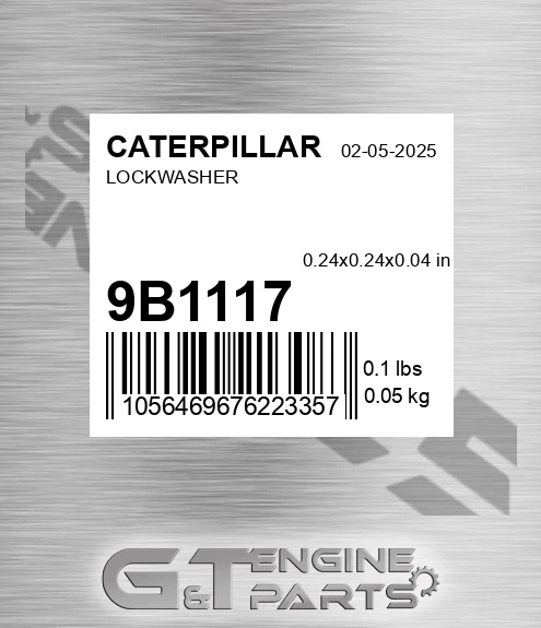 9B1117 Lockwasher for CATERPILLAR