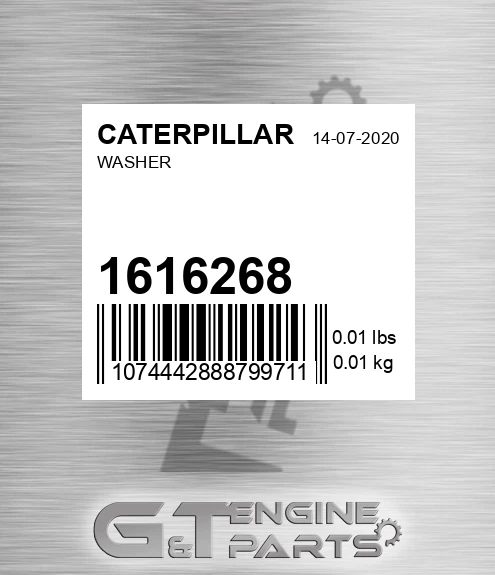 161-6268 Washer for CATERPILLAR