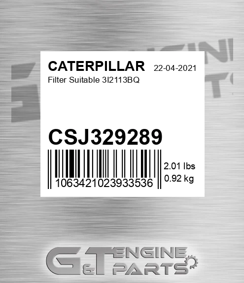 CSJ329289 Filter Suitable 3i2113bq