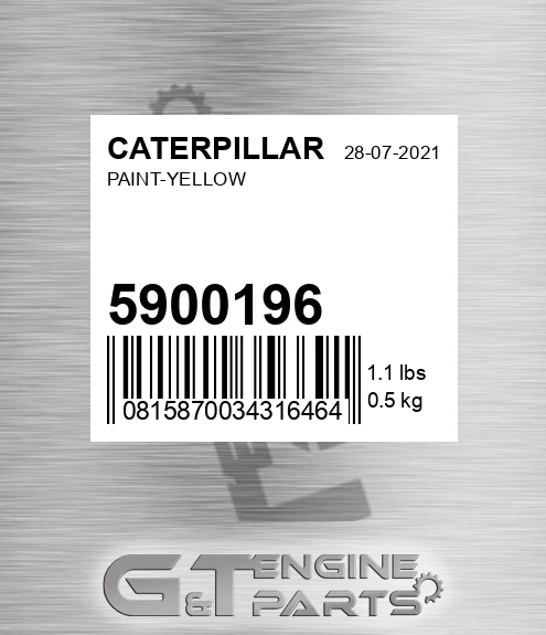 5900196 Paint-yellow for CATERPILLAR
