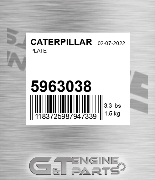 5963038 Plate