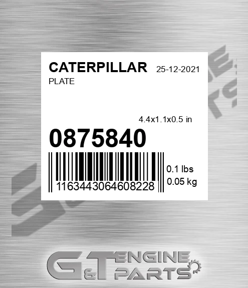 0875840 Plate