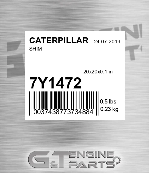 7Y-1472 Shim for CATERPILLAR