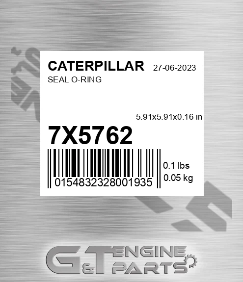 7X-5762 Seal O-ring for CATERPILLAR