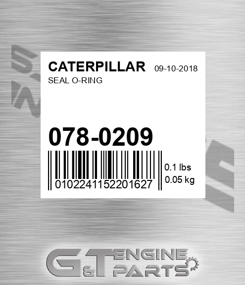 078-0209 Seal O-ring