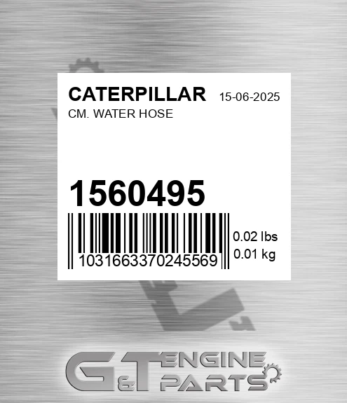 156-0495 Cm. Water Hose for CATERPILLAR
