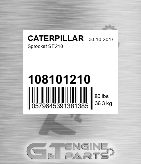 108101210 Sprocket Se210 for CATERPILLAR