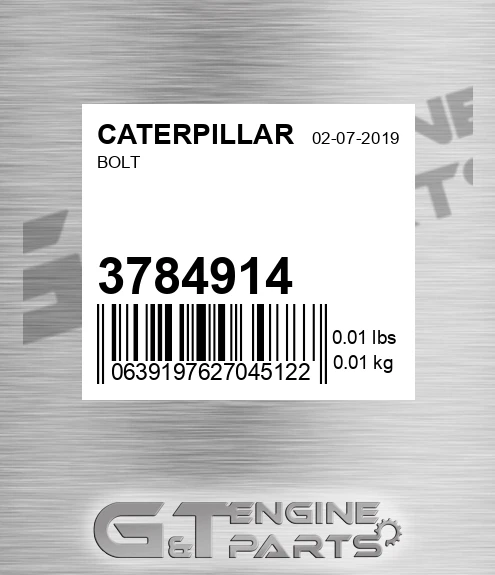 378-4914 Bolt for CATERPILLAR