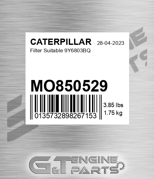 MO850529 CATERPILLAR Filter Suitable 9y6803bq