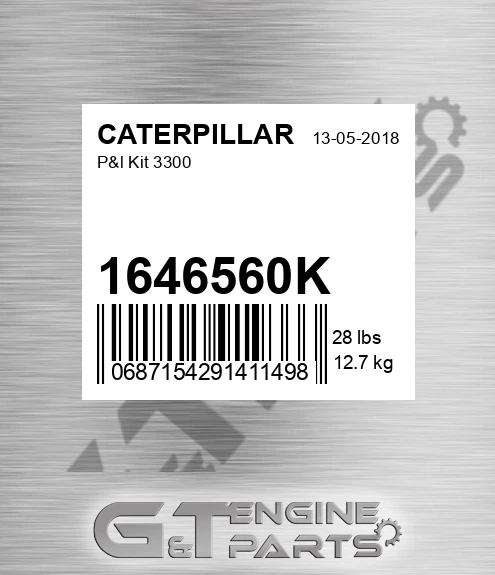 1646560K P&l Kit 3300 for CATERPILLAR