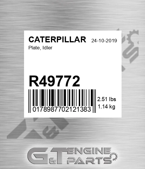 R49772 CATERPILLAR Plate, Idler