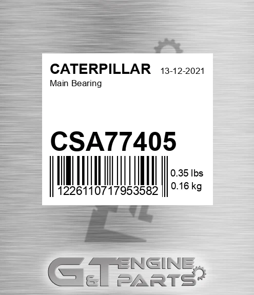 CSA77405 CATERPILLAR Main Bearing
