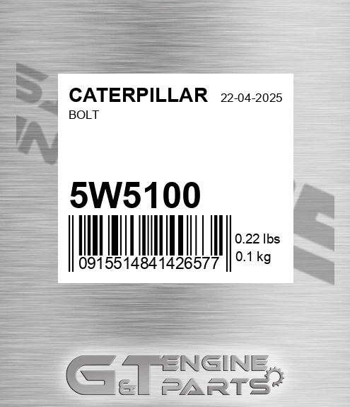 5W-5100 Bolt for CATERPILLAR