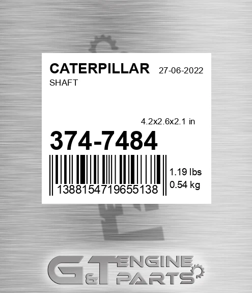 374-7484 Shaft for CATERPILLAR