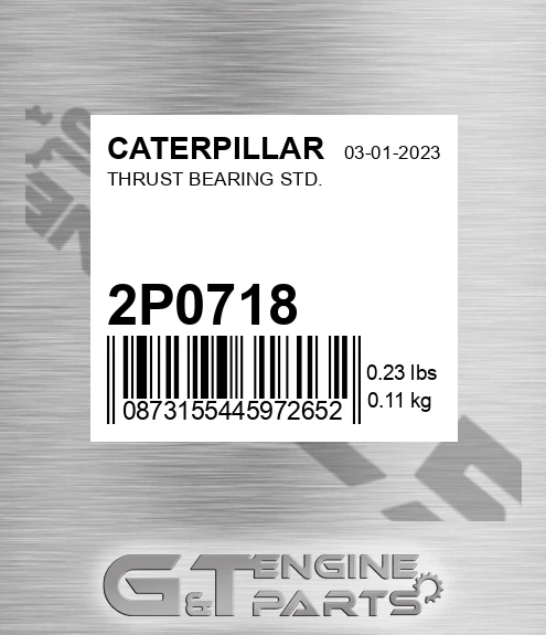 2P-0718 Thrust Bearing Std.