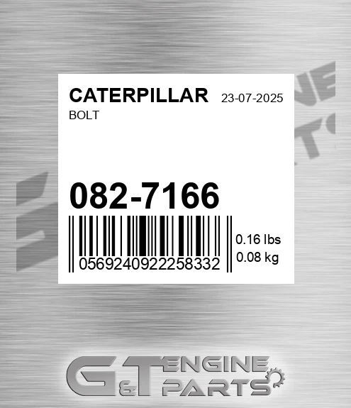 082-7166 Bolt for CATERPILLAR