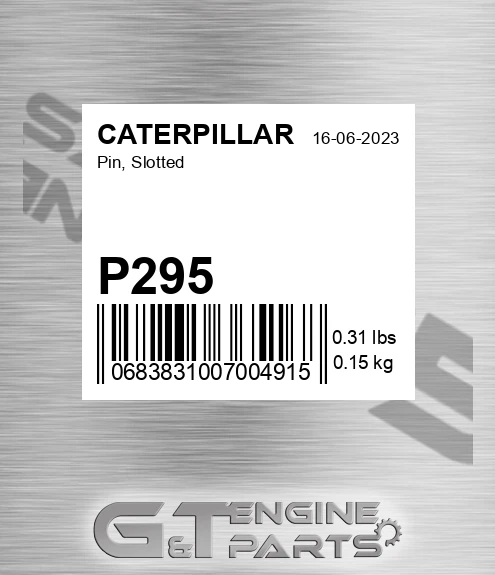 P295 Pin, Slotted