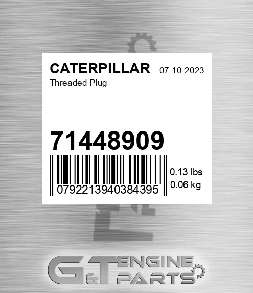 71448909 Threaded Plug