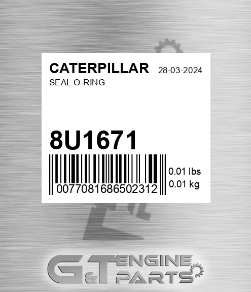 8U-1671 Seal O-ring for CATERPILLAR
