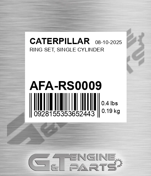 AFA-RS0009 Ring Set, Single Cylinder