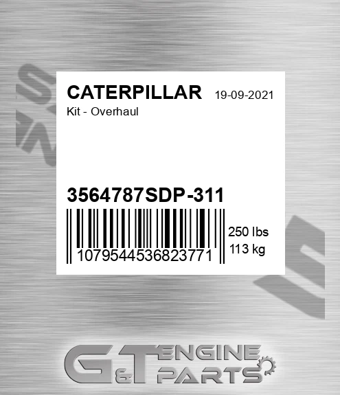 3564787SDP-311 Kit - Overhaul for CATERPILLAR