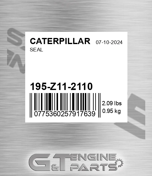 195-Z11-2110 Seal for CATERPILLAR