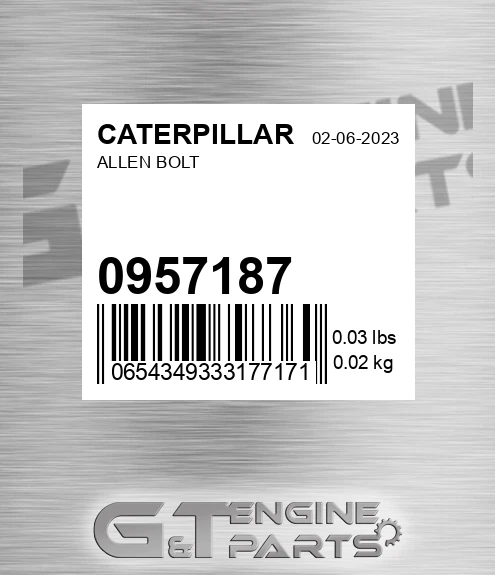 095-7187 Allen Bolt for CATERPILLAR