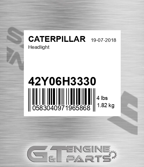 42Y06H3330 Headlight for CATERPILLAR
