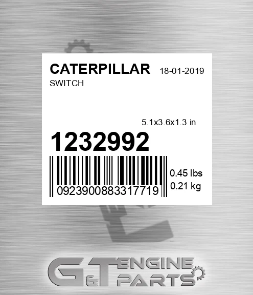 123-2992 Switch for CATERPILLAR