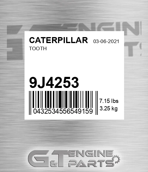 9J-4253 Tooth for CATERPILLAR