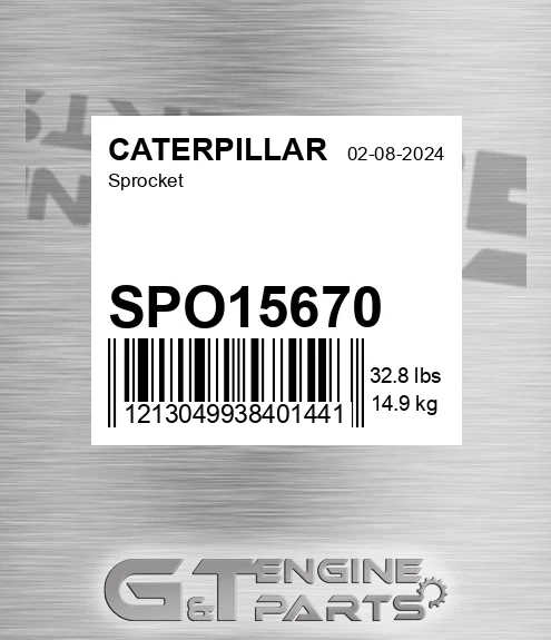 SPO15670 Sprocket for CATERPILLAR